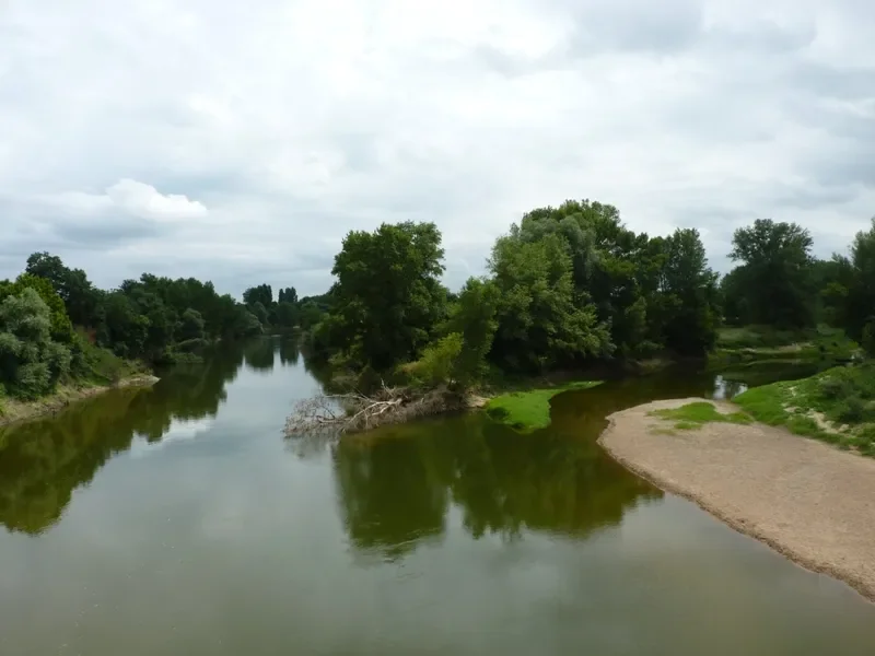 Paysage sur l'Eurovélo 6 / la Loire à vélo