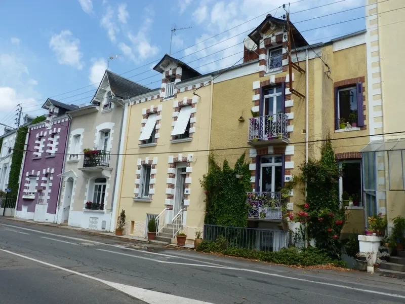 Maisons colorées dans l'agglomération de Nantes