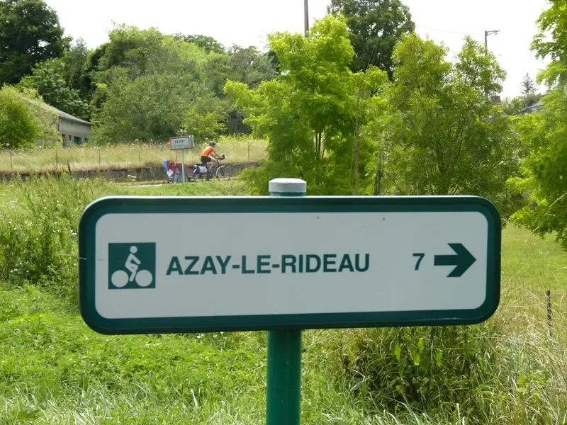 panneau direction Azay-le-Rideau