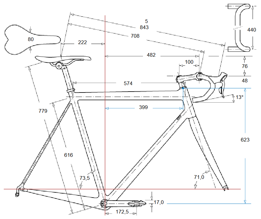 Géométrie du gravel Bombtrack Hook 1