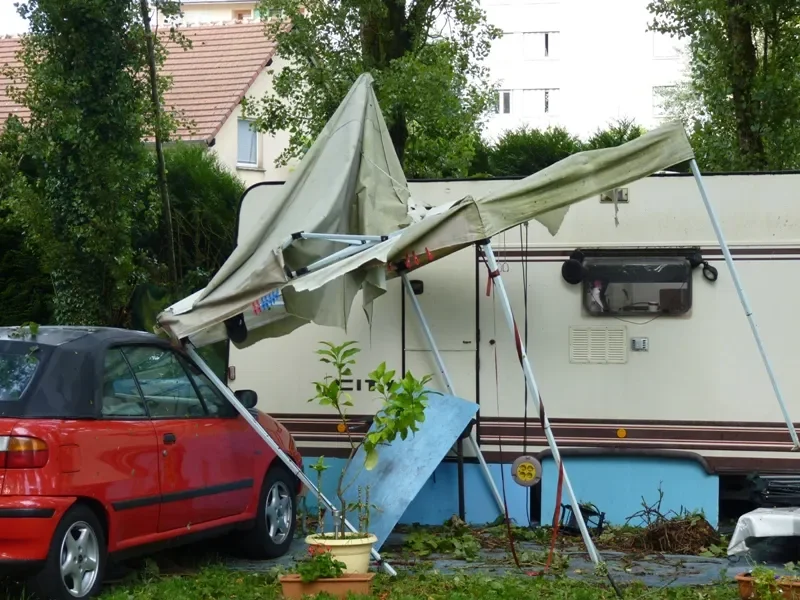 tornade au camping de Fourchambault