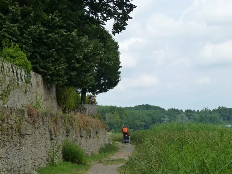 Le lac de Maine en arrivant sur Angers par l'Eurovélo 6 / la Loire à vélo