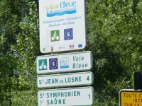 balisage sur l’Eurovélo 6 / la Voie Bleue