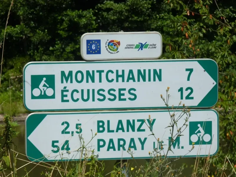 direction Montchanin sur l'Eurovélo 6