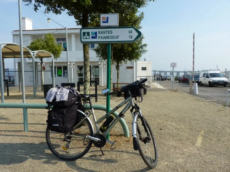 Panneau Eurovélo 6 à Saint-Brévin-les-Pins