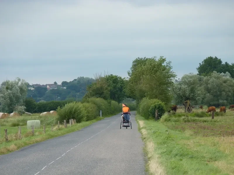 paysage du nivernais sur l'Eurovélo 6