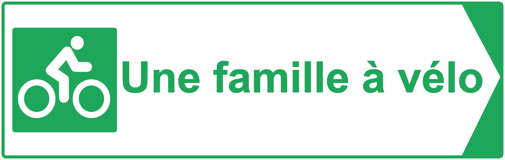 Une famille à vélo